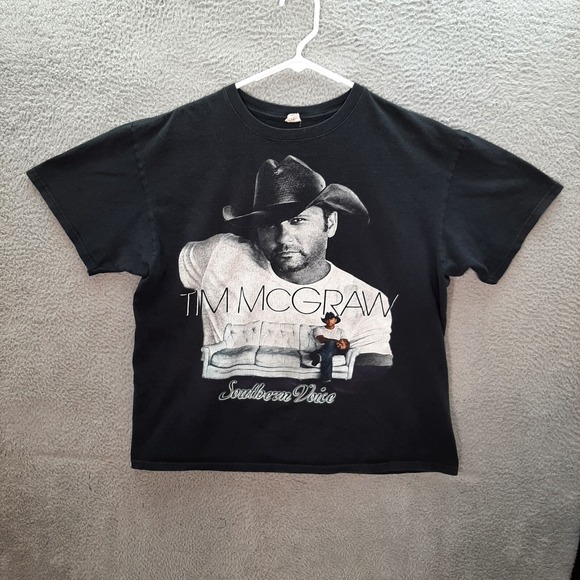 Anvil Other - Tim McGraw Shirt Adult Extra Large Black Southern Voice Tour Country Music Y2K